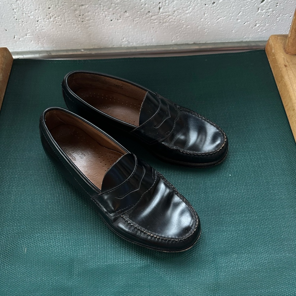 GH Bass Weejuns Womens Wayfarer Loafer Size 7 D Penny Slip On Shoe Black Leather